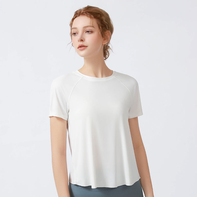 Split back short sleeves T-shirt