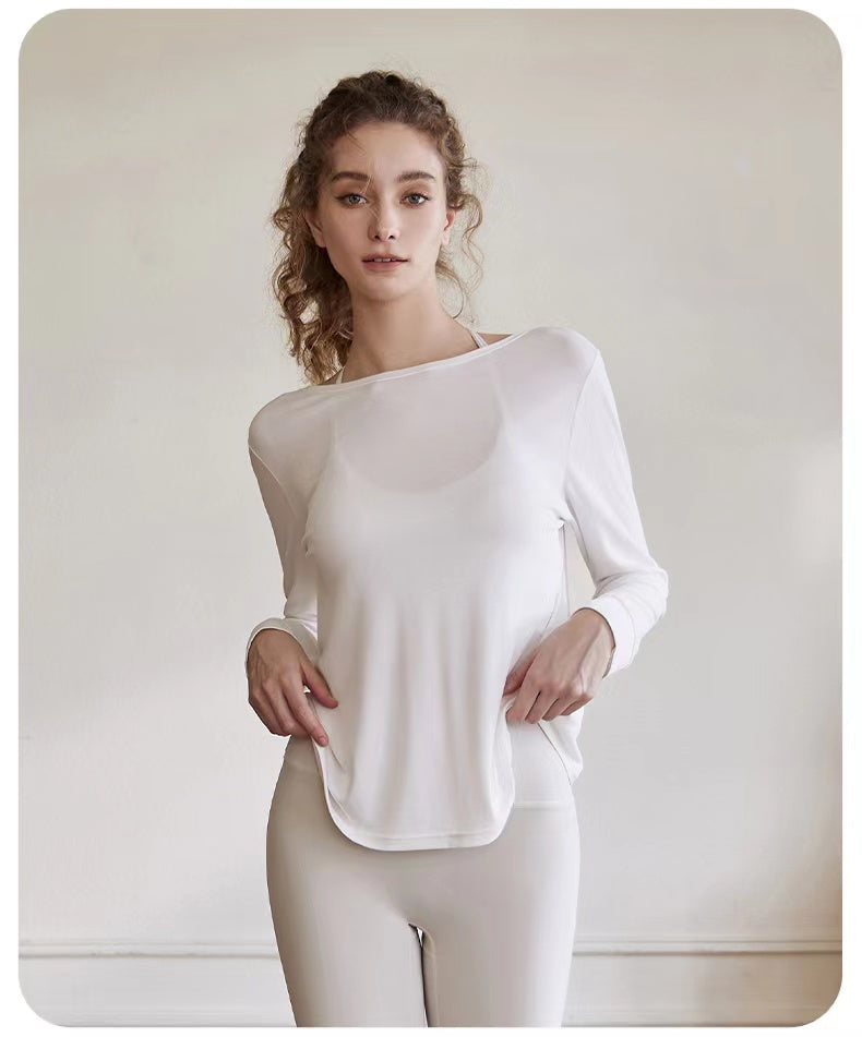 Long Sleeves Cross Back